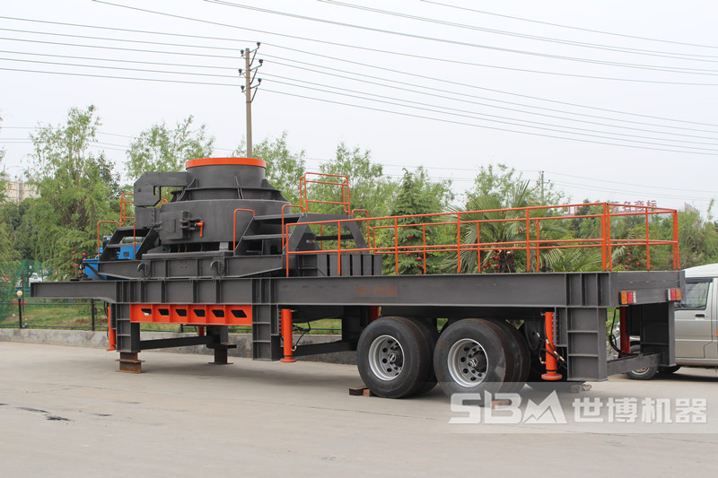 放在汽車上的打沙機，流動制砂機設(shè)備