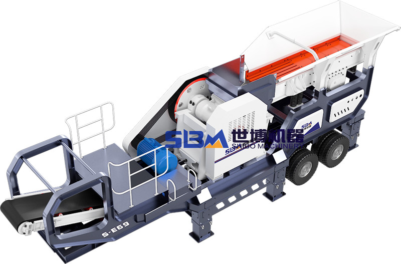 輪胎顎破移動(dòng)石子破碎機(jī)