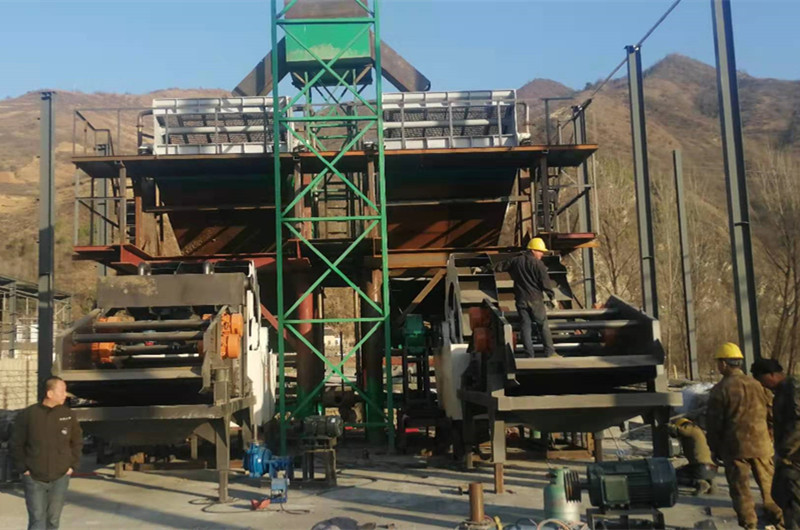 大型河沙洗砂生產線安裝現(xiàn)場