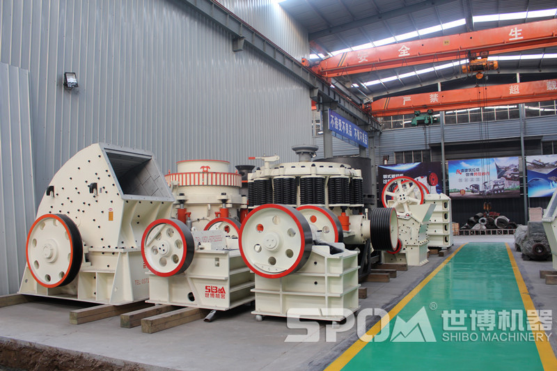 顎破、錘破各種破碎機(jī)生產(chǎn)車間圖