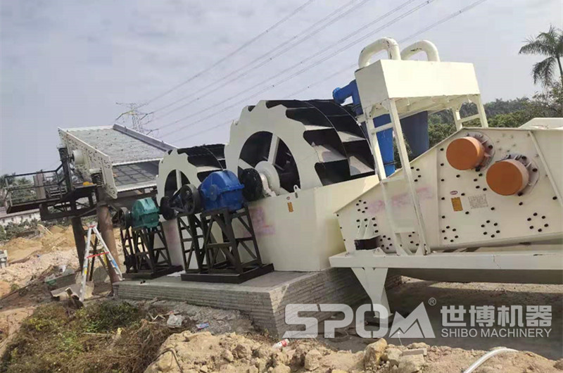 洗砂工藝流程，洗砂設(shè)備現(xiàn)場圖