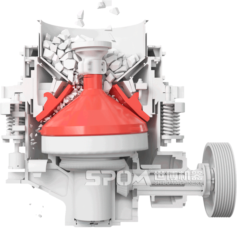 彈簧液壓圓錐碎石機工作原理圖