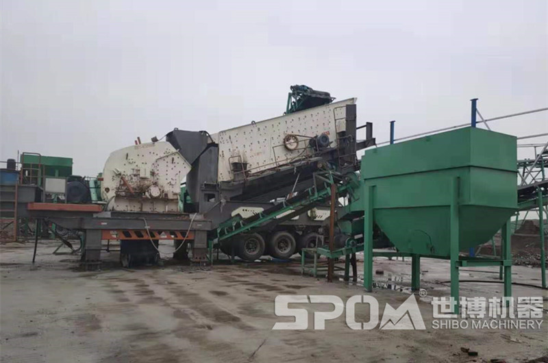 鵝卵石移動(dòng)石子破碎機(jī)